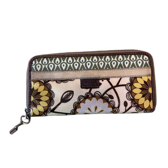 Fossil floral Printed zip around Key-Per wallet - Picture 1 of 9